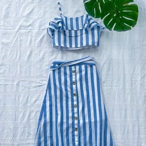 Crop top + maxi skirt combo